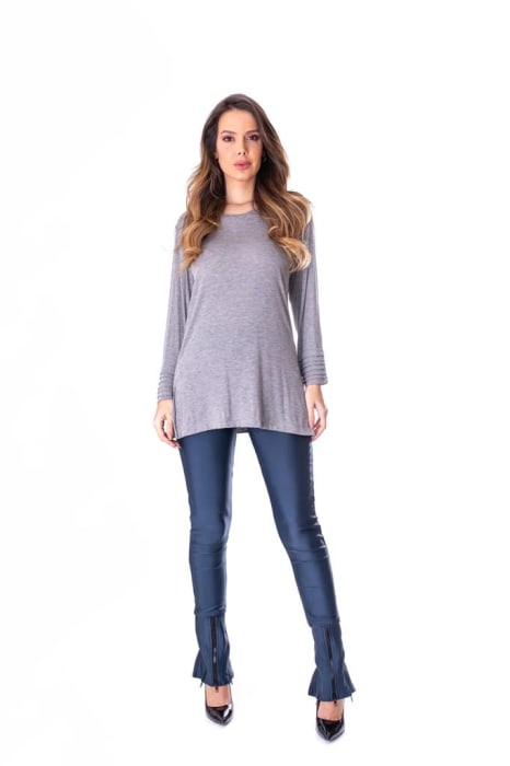 Blusa Charlotte ML Cinza Mid (big)